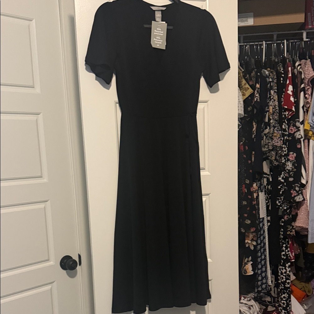 H&M Classic Black Midi Dress